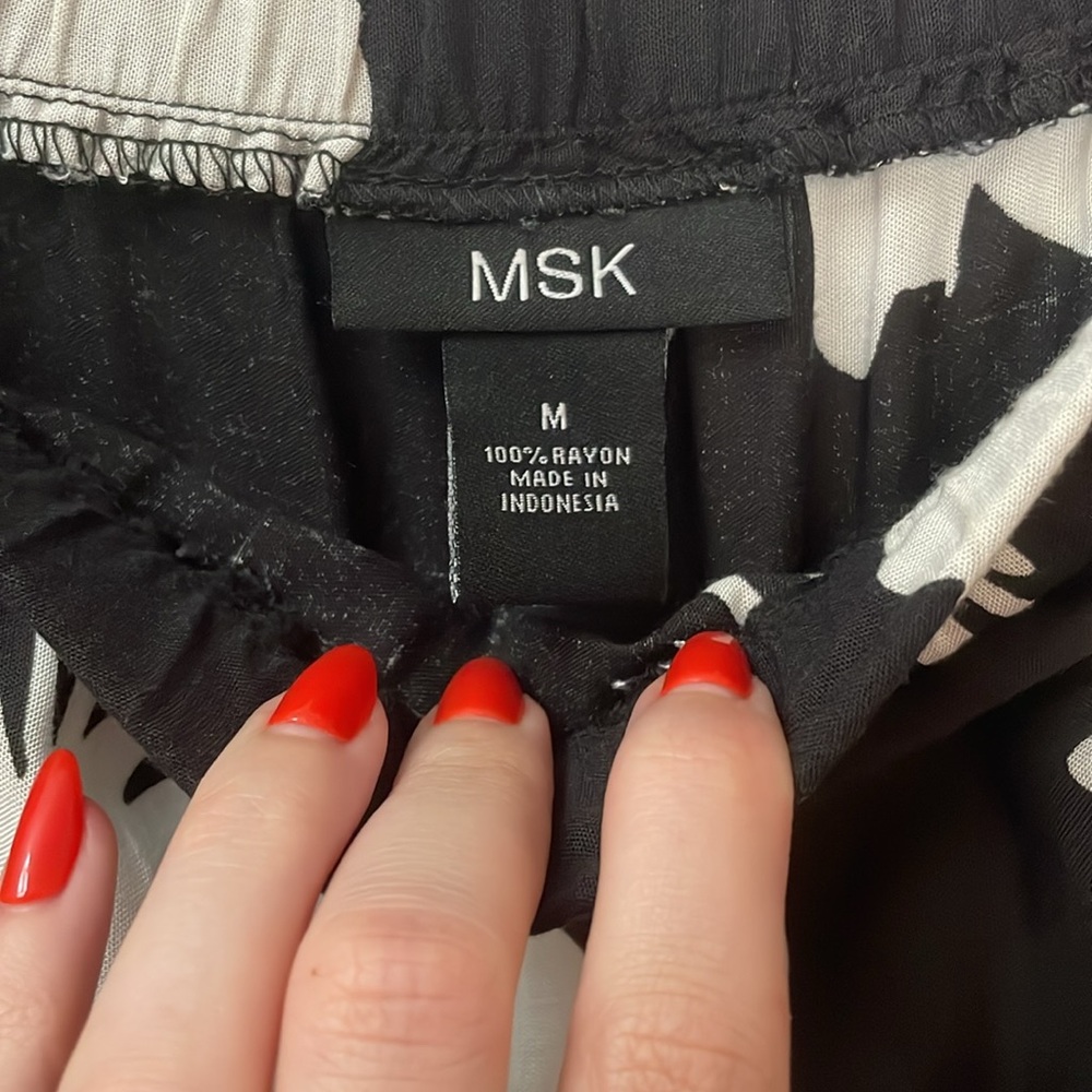 Orange, Black, And White Patterned Strapless Jump… - image 4